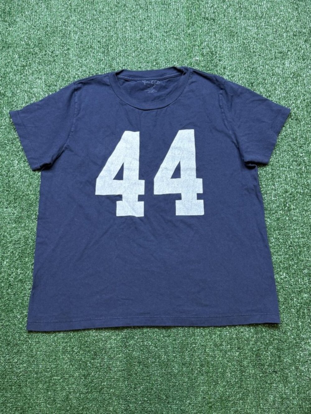John Galt T Shirt Womens Size M Blue Short Sleeve Y2K Fit Cropped